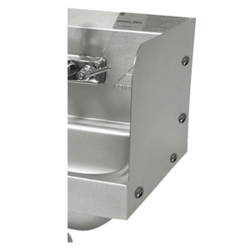 Advance Tabco 7-PS-13B 12" H Bolted Side Splash for Hand Sinks
