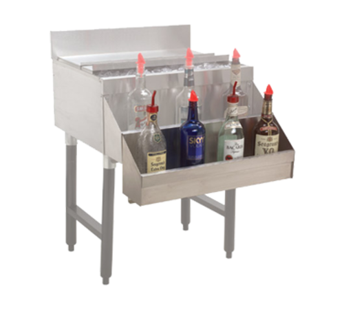 Advance Tabco SR-2H 24" W Stainless Steel Single Underbar Basics Add-On Speed Rail