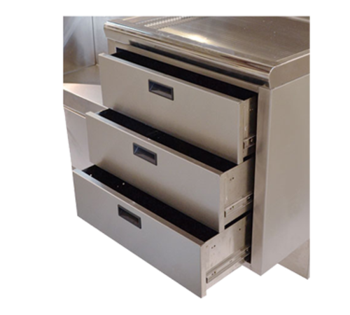 Advance Tabco SU-47 Add Stainless Steel Concealing Drawer Fronts to Su-46 Slides