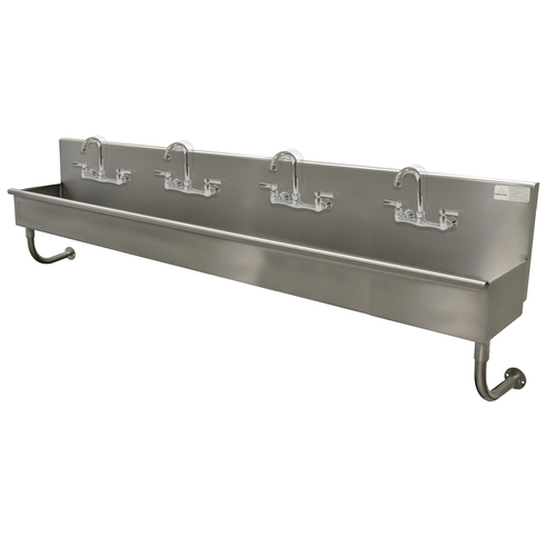 Advance Tabco 19-18-80-F 80" W x 19.5" D x 30.75" H 16 Gauge 304 Stainless Steel Wall Mounted Multiwash Hand Sink