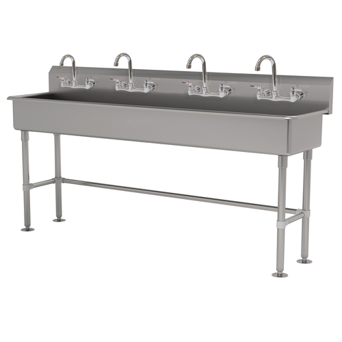 Advance Tabco FS-FM-80-F 80" W x 19.5" D x 42.5" H 14 Gauge Stainless Steel Multiwash Hand Sink