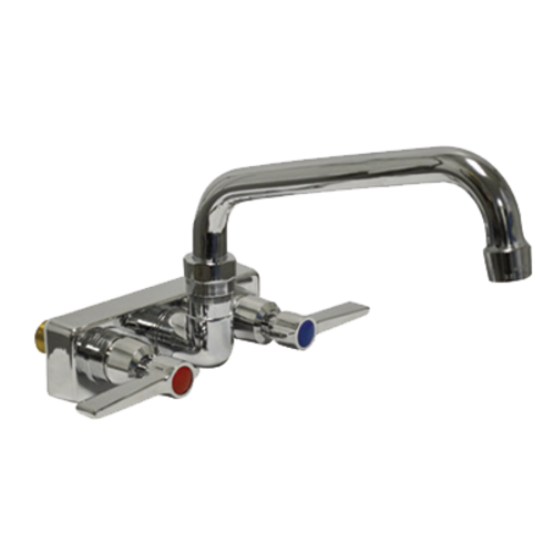 Advance Tabco K-126 4" Centers Splash Mounted Faucet with 10" Swing Spout