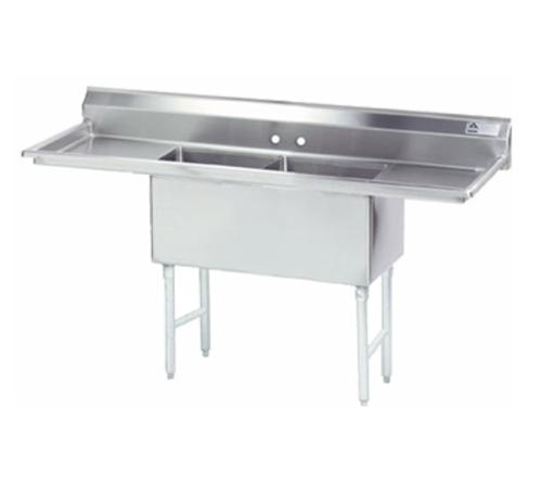 Advance Tabco FS-2-2030-18RL 76" W 14 Gauge Stainless Steel Fabricated Sink