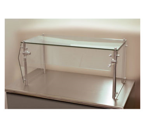 Advance Tabco GSG-15-96 96" W Tempered Glass Single-Sided Sleek Shield Food Shield