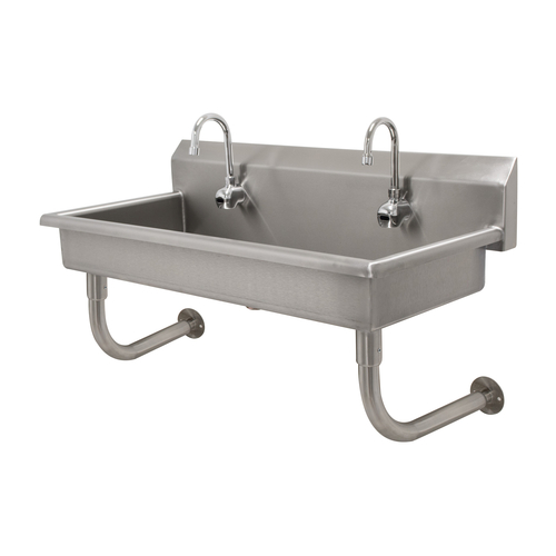 Advance Tabco FS-WM-40EFADA 40" W x 19.5" D x 25.5" H 14 Gauge 304 Stainless Steel Wall Mounted Multiwash Hand Sink