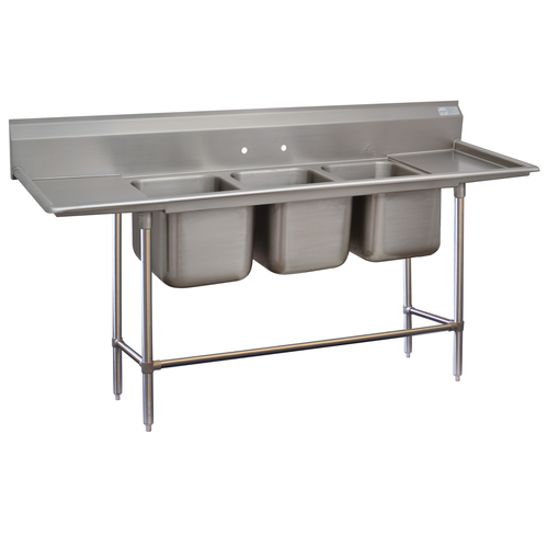Advance Tabco 94-3-54-18RL 91" W 14 Gauge Stainless Steel Base Regaline Sink