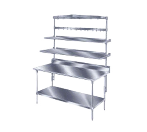 Advance Tabco PT-18S-72 72" W x 18" D Stainless Steel Splash Mounted Single Overshelf