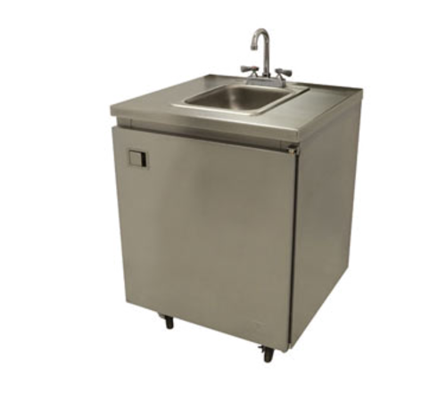 Advance Tabco SHK-MSC-31CH 31" W Stainless Steel Self-Contained Mobile Hand Sink for Hot and Cold Water