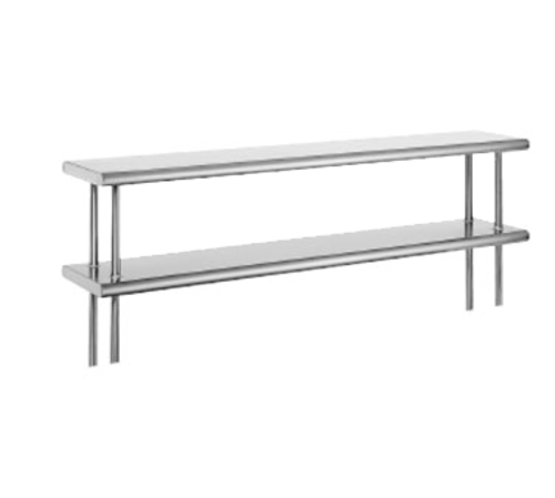 Advance Tabco ODS-15-36 36" W x 15" D 18 Gauge 430 Stainless Steel Double Overshelf