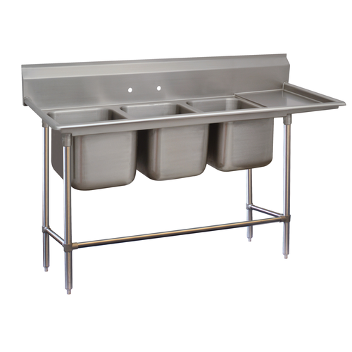 Advance Tabco 94-83-60-18R 89" W 14 Gauge Stainless Steel Base Regaline Sink