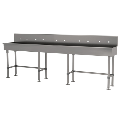 Advance Tabco 19-FM-100-ADA 100" W x 19.5" D x 42.5" H 16 Gauge 304 Stainless Steel Freestanding Multiwash Hand Sink
