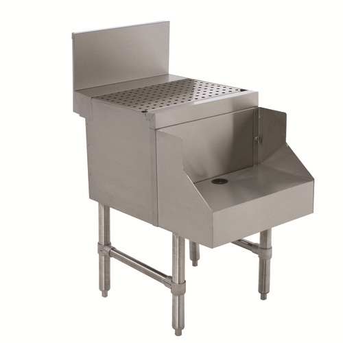 Advance Tabco PRDB-24-12 12" W x 30" D x 36" H Stainless Steel with 7" H Backsplash Prestige Blender Station