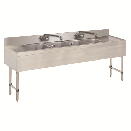Advance Tabco SLB-84C 96" W x 18" D Stainless Steel 4 Bowls Special Value Sink Unit
