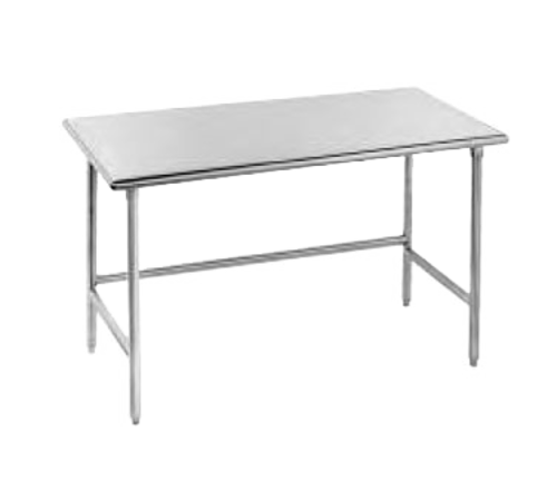 Advance Tabco TAG-3012 144" W x 30" D Galvanized Base 16 Gauge Work Table
