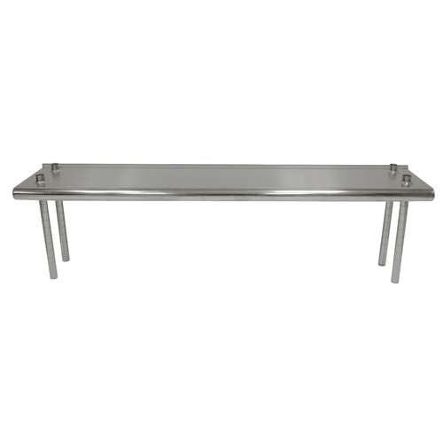 Advance Tabco TS-12-96R 96" W x 12" D 18 Gauge 430 Stainless Steel Overshelf