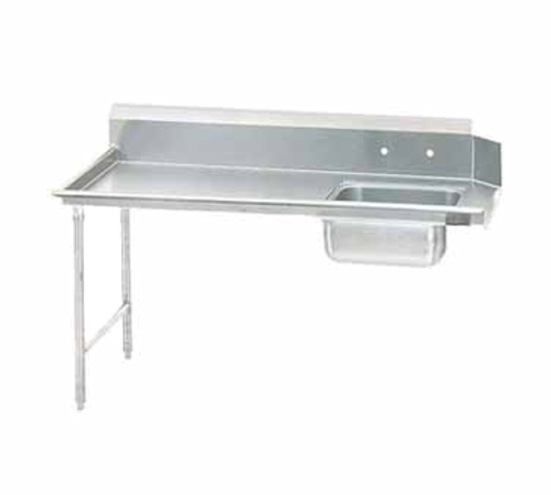 Advance Tabco DTS-S30-120L 119" W x 44" H x 30" D 14 Gauge Stainless Steel Legs Straight-Soil Dishtable