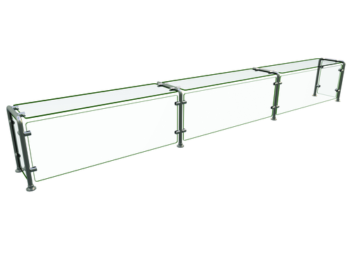 Hatco EP12-12012 120" W x 17.25" H x 11.5" D Stainless Steel Single-Sided Full-Service Flav-R-Shield EP12 Food Shield