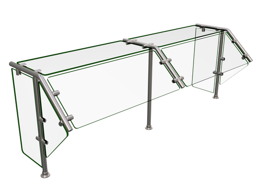 Hatco ES40-60 60" W x 19.87" D Stainless Steel Frame Self Service Single-Sided Flav-R-Shield ES40 Food Shield