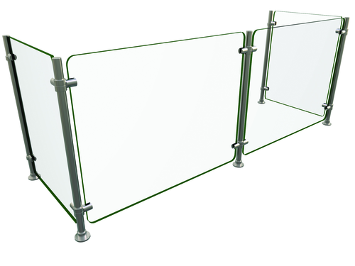 Hatco EP5-RING-60 60" W x 18" D Stainless Steel Frame Full-Service Single-Sided Flav-R-Shield EP5-RING Food Shield