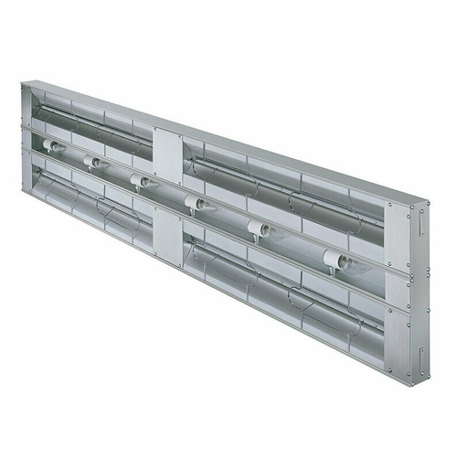 Hatco GRAHL-54D6 54" W Aluminum Double Lighted Glo-Ray Infrared Strip Heater - 120 Volts 2740 Watts