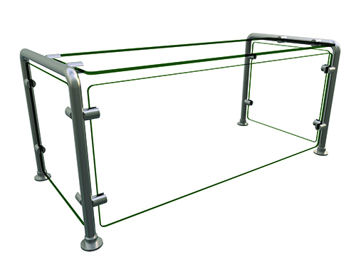Hatco EP12-03618 36" W x 17.25" H x 18" D Stainless Steel Single-Sided Full-Service Flav-R-Shield EP12 Food Shield