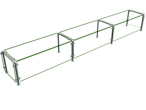 Hatco ED20-13218 132" W x 18" H x 18" D Stainless Steel Single-Sided Full-Service Flav-R-Shield ED20 Food Shield
