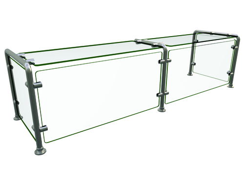 Hatco EP12-06018 60" W x 17.25" H x 18" D Stainless Steel Single-Sided Full-Service Flav-R-Shield EP12 Food Shield