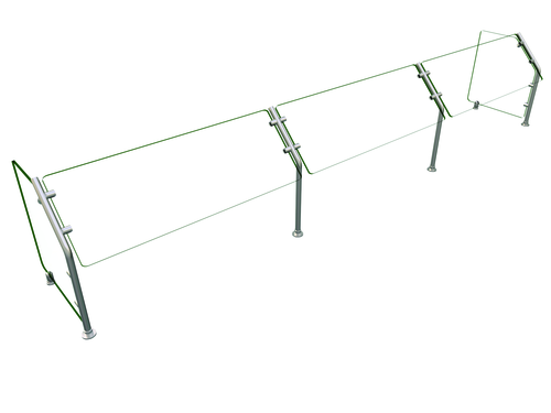 Hatco ES31-120 120" W x 18" D Stainless Steel Frame Self Service Single-Sided Flav-R-Shield ES31 Food Shield