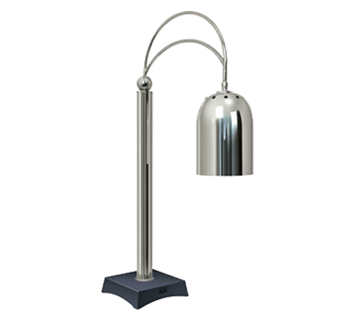 Hatco DCS400-1 46" H Single Free Standing Bulb Decorative Carving Station Heat Lamp with Black Base - 120 Volts