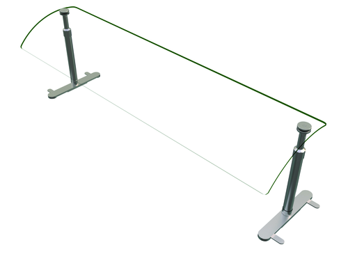 Hatco EP950-60 60" W x 14" D Self-Service Flav-R-Shield EP950 Portable Food Shield