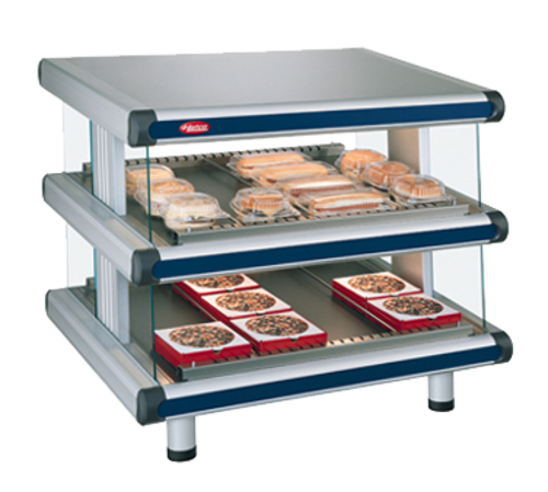 Hatco GR2SDS-42D 48.25" W 2 Slanted Aluminum Shelves Glo-Ray Designer Slant Display Warmer - 120/208 Volts