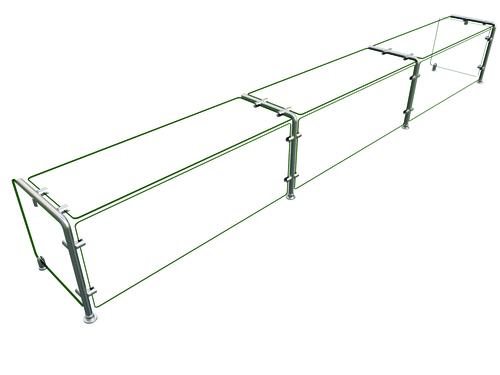Hatco EP11-12015 120" W x 17.25" H x 15" D Stainless Steel Single-Sided Full-Service Flav-R-Shield EP11 Food Shield
