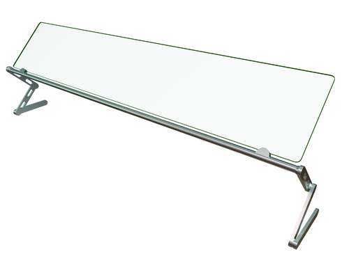 Hatco ALLIN1-72 74.5" W x 15.25" D Aluminum Self-Service Portable Flav-R-Shield ALLIN1 Food Shield