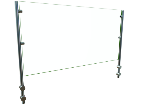 Hatco EP7-36 36" W x 1.75" D Stainless Steel Frame Full-Service Pass-Over Single-Sided Flav-R-Shield EP7 Food Shield