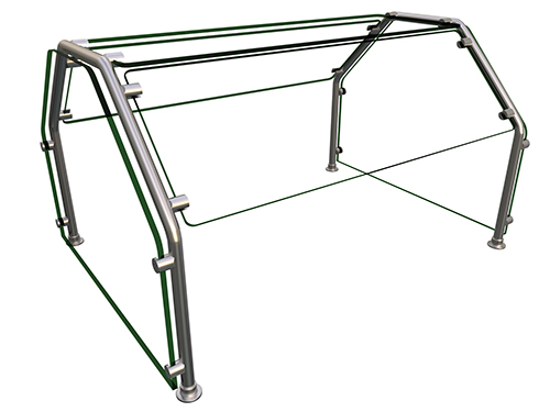 Hatco ES82-36 36" W x 38" D Stainless Steel Frame Self Service Double-Sided Flav-R-Shield ES82 Food Shield