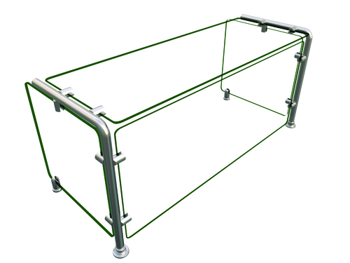 Hatco EP11-03615 36" W x 17.25" H x 15" D Stainless Steel Single-Sided Full-Service Flav-R-Shield EP11 Food Shield