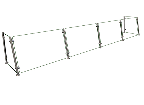 Hatco EP15-132 132" W x 22" H x 18" D Stainless Steel Single-Sided Full-Service Flav-R-Shield EP15 Food Shield