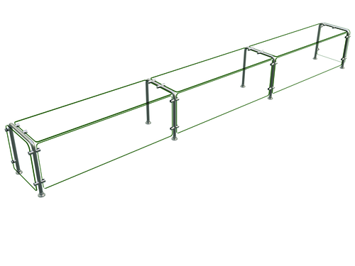 Hatco ED20-14415 144" W x 18" H x 15" D Stainless Steel Single-Sided Full-Service Flav-R-Shield ED20 Food Shield