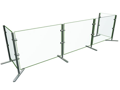 Hatco EP6-96 96" W x 18" D Portable 3 Bays Flav-R-Shield EP6 Food Shield