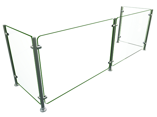 Hatco EP5-72 72" W x 18" D Stainless Steel Frame Full-Service Single-Sided Flav-R-Shield EP5 Food Shield