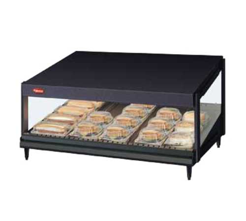 Hatco GRSDS-60 60" W 1 Aluminum and Stainless Slanted Shelf Glo-Ray Merchandising Warmer - 120 Volts