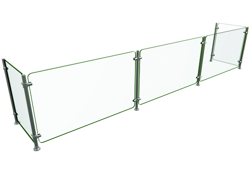 Hatco EP5-RING-120 120" W x 18" D Stainless Steel Frame Full-Service Single-Sided Flav-R-Shield EP5-RING Food Shield