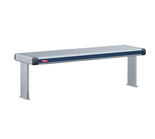 Hatco GR2AL-48D6 51.5" W Aluminum 6" Spacing Glo-Ray Designer Dual Strip Heater with Lights - 1840 Watts