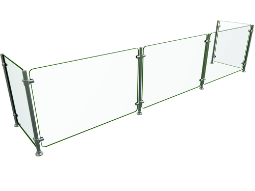 Hatco EP5-RING-108 108" W x 18" D Stainless Steel Frame Full-Service Single-Sided Flav-R-Shield EP5-RING Food Shield