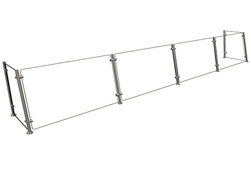 Hatco EP15-144 144" W x 22" H x 18" D Stainless Steel Single-Sided Full-Service Flav-R-Shield EP15 Food Shield