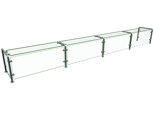 Hatco EP12-14418 144" W x 17.25" H x 18" D Stainless Steel Single-Sided Full-Service Flav-R-Shield EP12 Food Shield