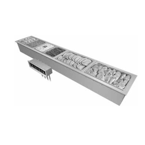 Hatco DHWBI-S2 2 Full Size Pan Stainless Steel Top Mounted Drop-In Modular Dry Slim Heated Well - 120 Volts
