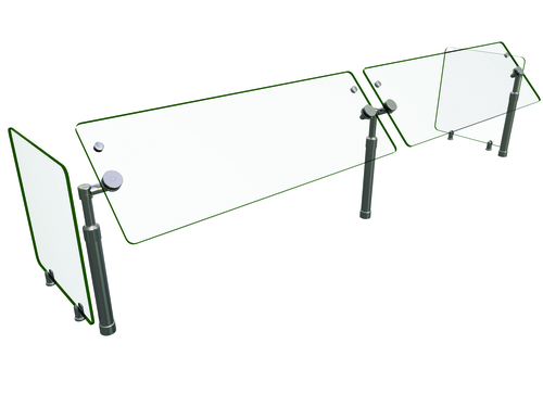 Hatco B950SWIVEL-84 84" W x 23" H x 18" D Stainless Steel Single-Sided Self-Service Flav-R-Shield B950SWIVEL Food Shield