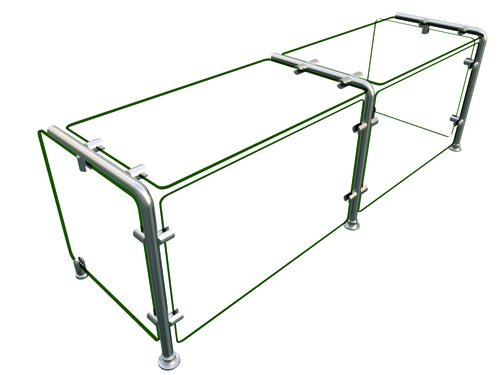 Hatco EP11-04815 48" W x 17.25" H x 15" D Stainless Steel Single-Sided Full-Service Flav-R-Shield EP11 Food Shield