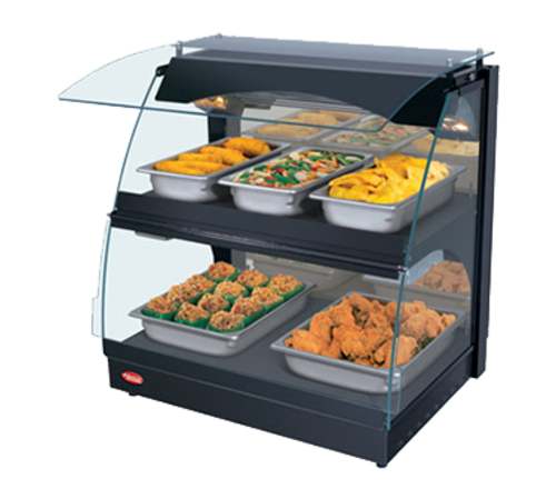 Hatco GRCMW-1D 26" W Curved Glass Countertop Glo-Ray Curved Merchandising Warmer - 120 Volts